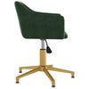 vidaXL Silla de comedor giratoria 6 uds terciopelo verde oscuro