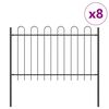 vidaXL Valla de Jard&iacute;n 8 pcs Gris 13,6 x 1,2 m