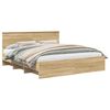 vidaXL Estructura de cama con cabecera Roble Sonoma 200 x 200 cm