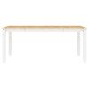 vidaXL Juego de comedor Panama 7 pzas madera maciza de pino blanco