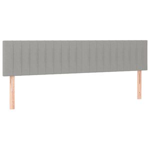 vidaXL Cabeceros tela gris claro 200x5x78/88 cm