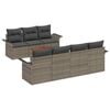 vidaXL Conjunto de sof&aacute;s de jard&iacute;n 8 pcs Gris rat&aacute;n sint&eacute;tico