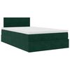 vidaXL Estructura cama otomana colch&oacute;n terciopelo verde oscuro