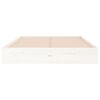 vidaXL Estructura de cama doble sin colchón madera blanco 135x190 cm