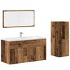 vidaXL Juego de muebles de ba&ntilde;o 3 piezas madera ingenier&iacute;a envejecida