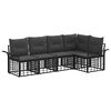 vidaXL Conjunto de sof&aacute;s de exterior 5 pcs Negro y Gris oscuro