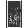 vidaXL Puerta de jard&iacute;n 110 x 205 cm Negro Con cerradura