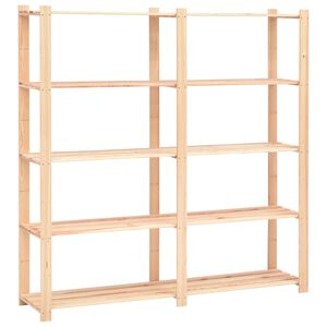 vidaXL Estanter&iacute;a almacenaje 5 niveles madera pino maciza 500 kg