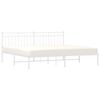 vidaXL Estructura cama sin colch&oacute;n con cabecero metal blanco 200x200cm
