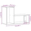 vidaXL Muebles de TV 2 uds madera ingeniería roble marrón 75x30x50 cm