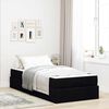 vidaXL Estructura de cama con colch&oacute;n con colch&oacute;n 2 pcs Negro tela