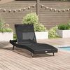 vidaXL Tumbona Negro 70 x 197 x 82 cm Rattan Sintético y Metal