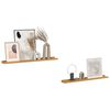 vidaXL Estante de pared 2 pcs Beige 80 x 9 x 3 cm Madera de ingenier&iacute;a