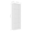 vidaXL Estantería de 5 niveles madera contrachapada blanca 60x24x175cm
