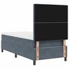 vidaXL Cama Box Spring LED Gris oscuro 90 x 200 cm Terciopelo