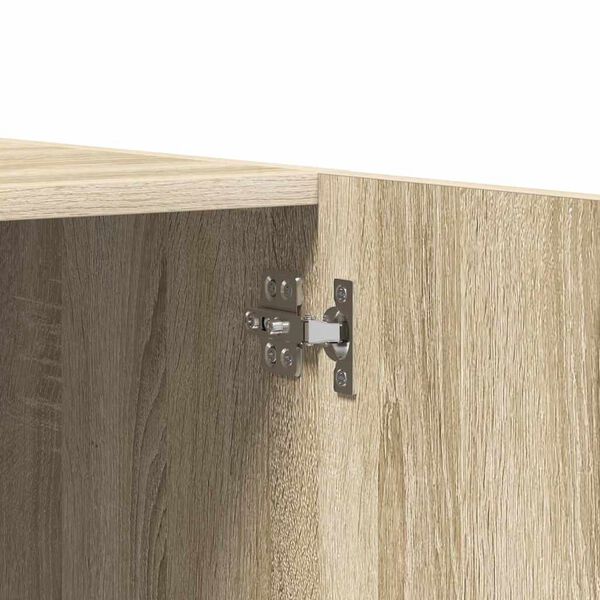 Armario De Roble VidaXL - 77x48x102 Cm, Madera Contrachapada, Con Estante - Necesita Montaje, Ideal Para Dormitorio