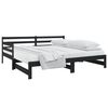 vidaXL Sof&aacute; cama extra&iacute;ble sin colch&oacute;n negro 2x(80x200) cm