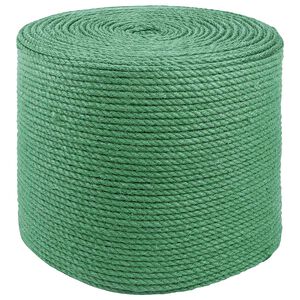 vidaXL Cuerda de yute 8 mm Verde 100% yute Tossa