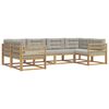 vidaXL Conjunto de sof&aacute;s de exterior 6 uds. Blanco y Gris Claro