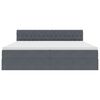 vidaXL Cama con almacenamiento y LED con LED Gris oscuro 200 x 200 cm