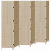 vidaXL Separador de habitaciones Beige 292 x 180 cm rat&aacute;n sint&eacute;tico