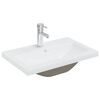 vidaXL Lavabo empotrado con grifo cer&aacute;mica blanco 61x39x18 cm