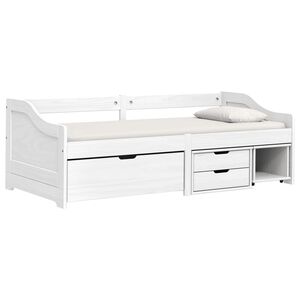 vidaXL Sof&aacute; cama con 3 cajones madera maciza pino blanca IRUN 90x200cm