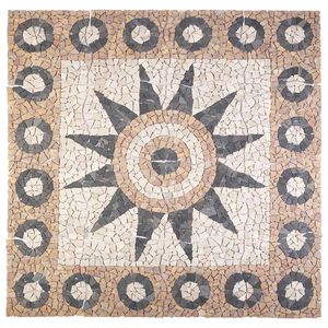 vidaXL Azulejos de mosaico con patr&oacute;n de flores Multicolor