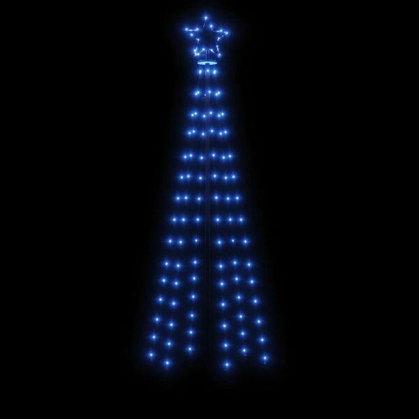vidaXL Árbol de Navidad con pincho 108 LED azul 180 cm