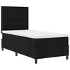 vidaXL Cama tipo Box Spring con colch&oacute;n Negro 90 x 190 cm tela