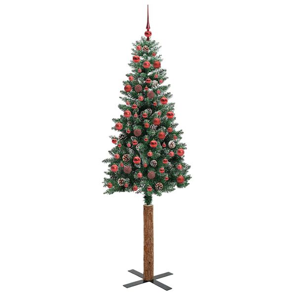 vidaXL &Aacute;rbol de Navidad Delgado con 300 LED con soporte Verde 180 cm