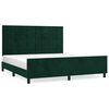 vidaXL Estructura cama sin colch&oacute;n terciopelo verde oscuro 160x200 cm
