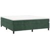 vidaXL Cama box spring con colch&oacute;n terciopelo verde oscuro 160x200 cm