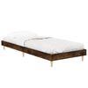 vidaXL Estructura cama sin colch&oacute;n madera roble ahumado 75x190 cm