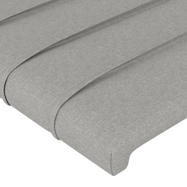 vidaXL Cabeceros tela gris claro 180x5x78/88 cm
