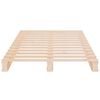 vidaXL Cama de palets de madera maciza de pino 75x190 cm