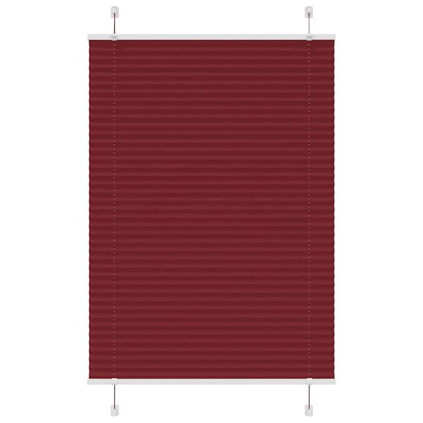 vidaXL Estor Plisado rojo burdeos 85x150 cm Tela Ancho 84,4 cm