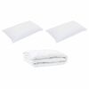 vidaXL Edredón de todas las estaciones con almohada 3 pcs Microfibra