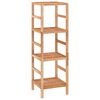 vidaXL Estanter&iacute;a de ba&ntilde;o madera maciza de nogal 35,5x35,5x112,5 cm