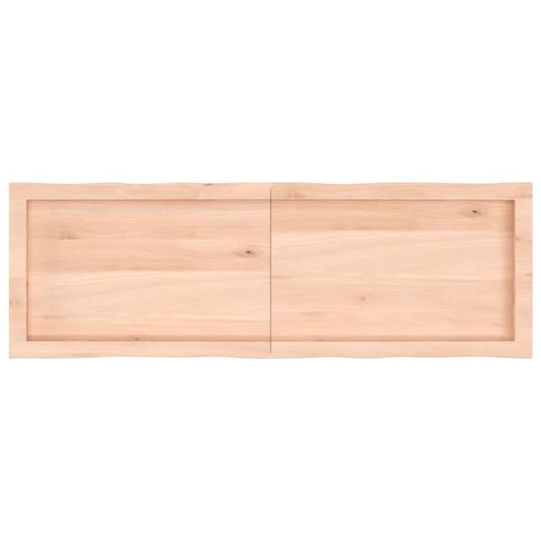 vidaXL Tablero de mesa madera maciza borde natural 120x40x(2-4) cm