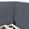 vidaXL Estructura de Cama Esquina con Colch&oacute;n 2 pcs Gris Terciopelo