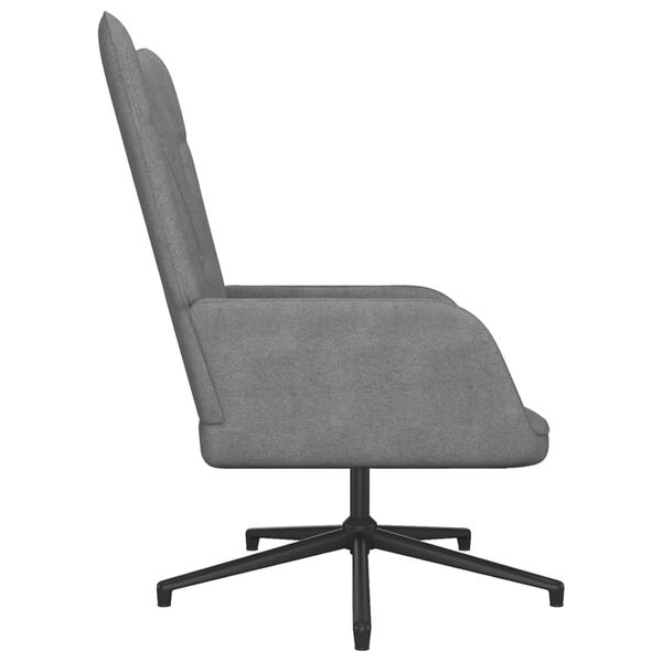 vidaXL Sill&oacute;n de relax de tela gris oscuro