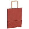 vidaXL Bolsas de papel con asas 250 uds rojo 18x8x22 cm