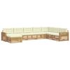 vidaXL Conjunto de sof&aacute;s de exterior 8 uds. Blanco y Crema