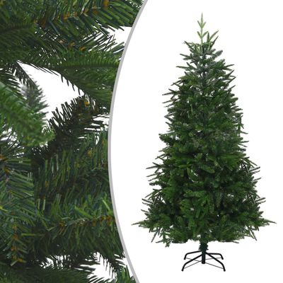 vidaXL Árbol de Navidad artificial LEDs y bolas PVC&PE verde 180 cm