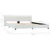 vidaXL Estructura de cama de cuero sintético blanco 180x200 cm