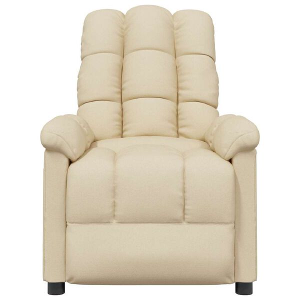 vidaXL Sillón reclinable de tela crema