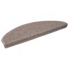 vidaXL Felpudos para escaleras 15 uds 65x21x4 cm Beige oscuro Semicircular Grande