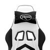 vidaXL Silla gaming giratoria cuero sint&eacute;tico blanco y negro