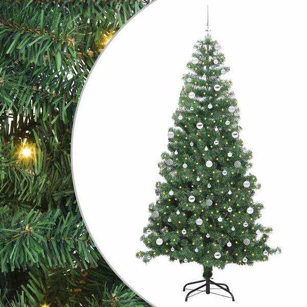 vidaXL &Aacute;rbol de Navidad con 300 LED con soporte Verde 240 cm PVC